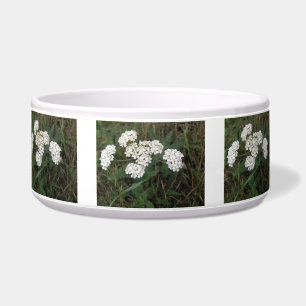 Witte wilde bloemen Dog Bowl Voerbakje