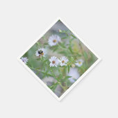 Witte wilde bloemen servet (Hoek)