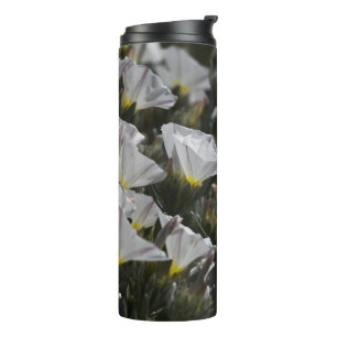 Witte wilde bloemen thermosbeker