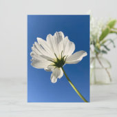 Witte Wilde Bloemkaart Bedankkaart (Staand voorkant)