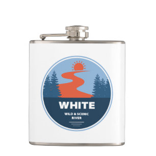 Witte wilde en Schilderachtig rivier Oregon Heupfles