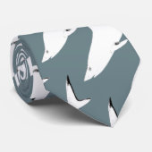 witte wilde haai stropdas (Opgerold)
