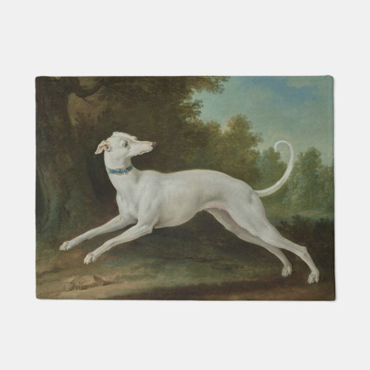 Witte windhond (door Jean-Baptiste Oudry) Deurmat (Voorkant)