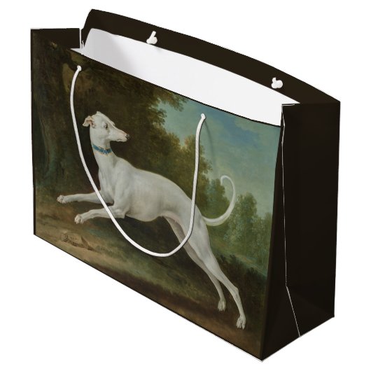 Witte windhond (door Jean-Baptiste Oudry) Groot Cadeauzakje (Achterkant Gekanteld)