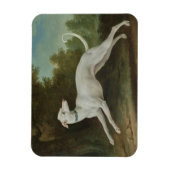 Witte windhond magneet (Verticaal)
