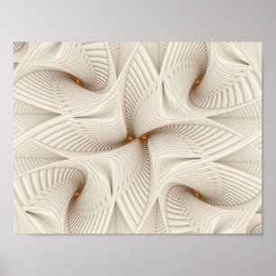 Witte Wingen Abstract 11 x 8,5 inch Poster