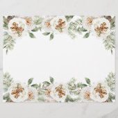 Witte Winter Bloemige Kerst Chipzak Verpakking Flyer (Achterkant)