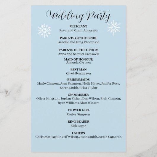 Witte Winter Dragon Sneeuwvlokken Blauw (Achterkant)