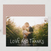 Witte Wispelturige Typografie | Bedank Foto Bedankkaart (Voorkant / Achterkant)