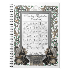 Witte witches voor alfabet notebook notitieboek
