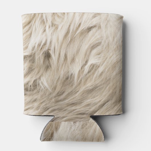 Witte wol pluizige textuur achtergrond blikjeskoeler