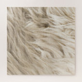 Witte wol pluizige textuur achtergrond legpuzzel (Horizontaal)