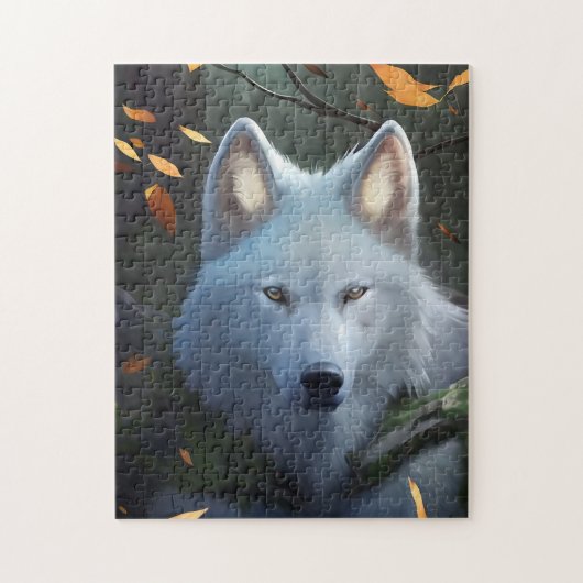WITTE WOLF ART PUZZEL (Verticaal)