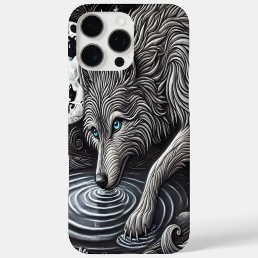 Witte Wolf bij Maneschijn Case-Mate iPhone Case (Achterkant)
