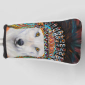 Witte Wolf Golfheadcover (Voorkant)
