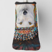 Witte Wolf Golfheadcover (Draai 90)