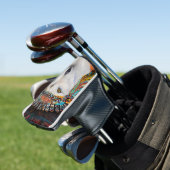 Witte Wolf Golfheadcover (Insitu)