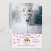 Witte wolf kaart (Voorkant / Achterkant)