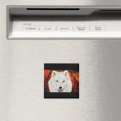 Witte Wolf Kokopelli Magneet (Insitu (Vaatwasser))