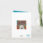 Witte Wolf Kunst Kaart (Achterkant)