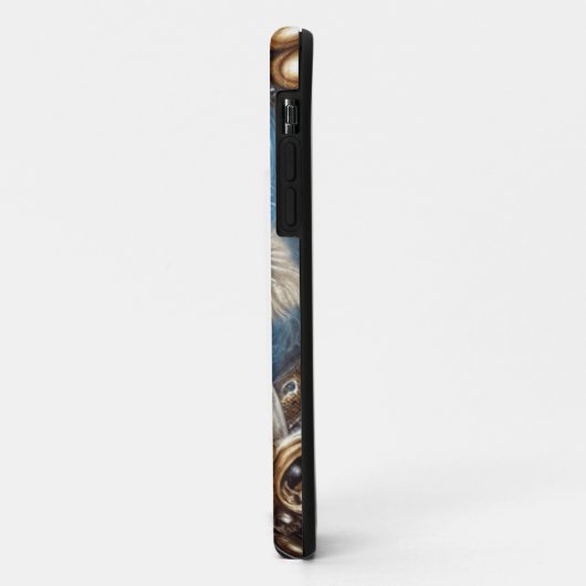 Witte wolf met rotsachtige steampunk Case-Mate iPhone case (Achterkant/links)
