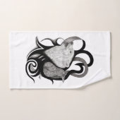 Witte Wolf met stamkunst van Raven Bad Handdoek (Handdoek)