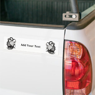 Witte Wolf met stamkunst van Raven Bumpersticker