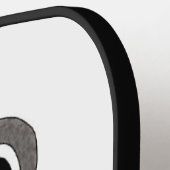 Witte Wolf met stamkunst van Raven Pickleball Paddle (Links Detail)