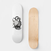 Witte Wolf met stamkunst van Raven Skateboard (Voorkant)