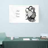 Witte Wolf met stamkunst van Raven Spandoek (Beurs)