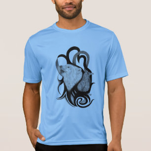 Witte Wolf met stamkunst van Raven T-shirt