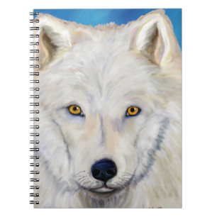 Witte Wolf Portret Notitieboek