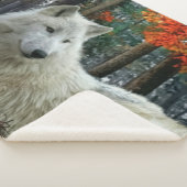 WITTE WOLF SHERPA DEKEN (3/4)