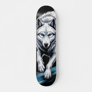 Witte wolf Skateboard
