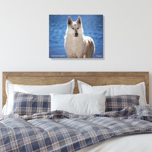 Witte Wolf verpakt Canvas (Insitu (Slaapkamer))