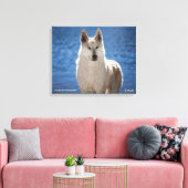 Witte Wolf verpakt Canvas Afdruk (Insitu (Woonkamer))