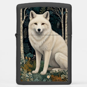 Witte wolf vintage boho bos boslandschap
