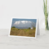 Witte wolk boven de berg kaart (Voorkant)