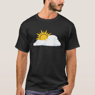 Witte Wolk Met Zonneschijn Mannen Vrouwen Kinder T-shirt