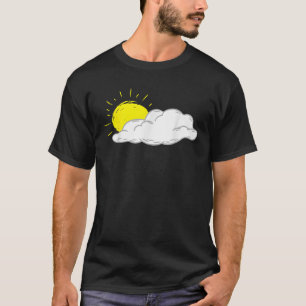Witte Wolk Met Zonneschijnende Mannen Vrouwen Kind T-shirt