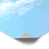 Witte wolk op blauwe achtergrond poster (Hoek)