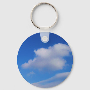 Witte wolken en blauwe hemel sleutelhanger