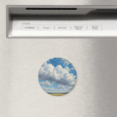 Witte wolken en heldere blauwe lucht magneet (Insitu (Vaatwasser))