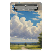 Witte wolken en heldere blauwe lucht mini klembord (Voorkant)