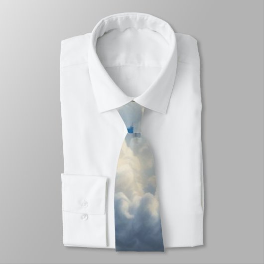 Witte wolken en heldere blauwe lucht stropdas (Gebonden)