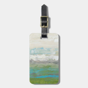 Witte wolken Het prachtige landschap overzien Bagagelabel