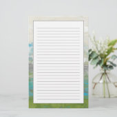 Witte wolken Het prachtige landschap overzien Briefpapier (Staand voorkant)