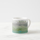 Witte wolken Het prachtige landschap overzien Espresso Kop (Voorkant rechts)