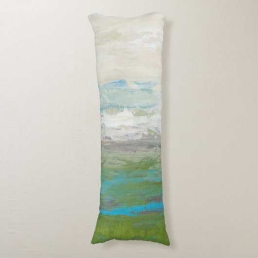 Witte wolken Het prachtige landschap overzien Lichaamskussen (Voorkant Verticaal)