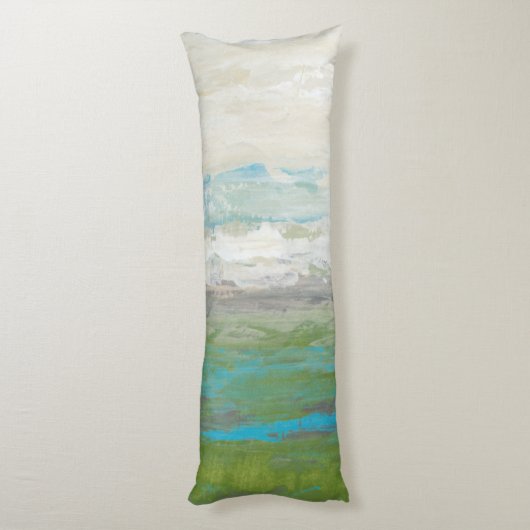 Witte wolken Het prachtige landschap overzien Lichaamskussen (Achterkant (Verticaal))